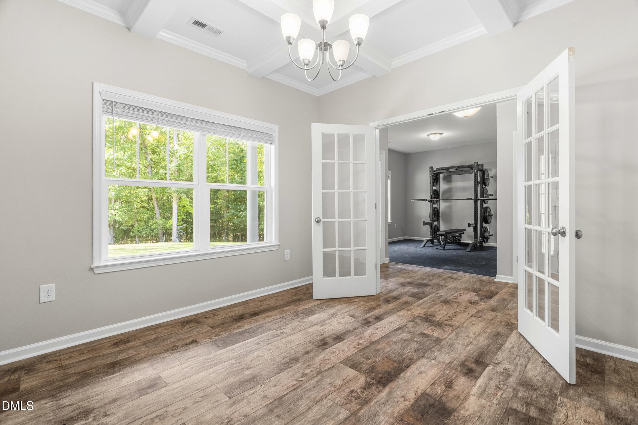 Office looking into gym - 145 Talicud Trail, Apex, NC 27539