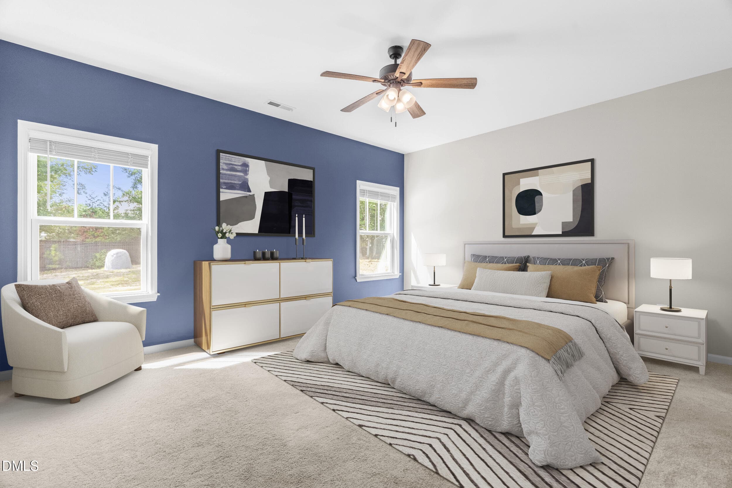 Primary Bedroom - Virtual - 145 Talicud Trail, Apex, NC 27539