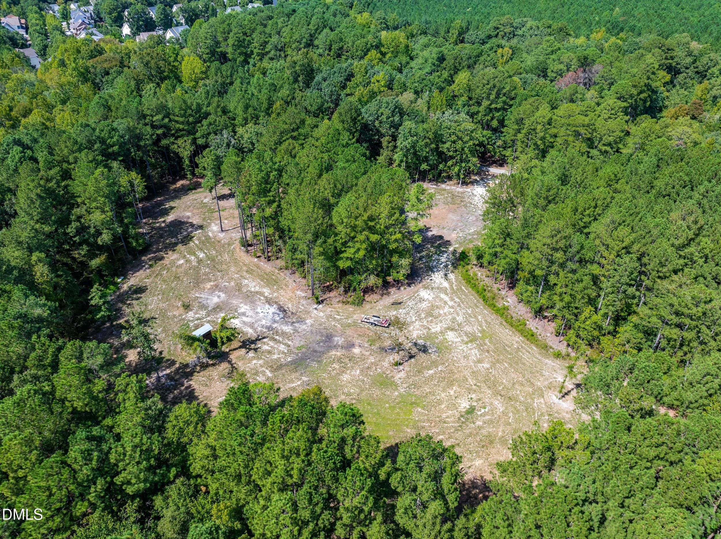 Aerial view of cleared land. - 145 Talicud Trail, Apex, NC 27539