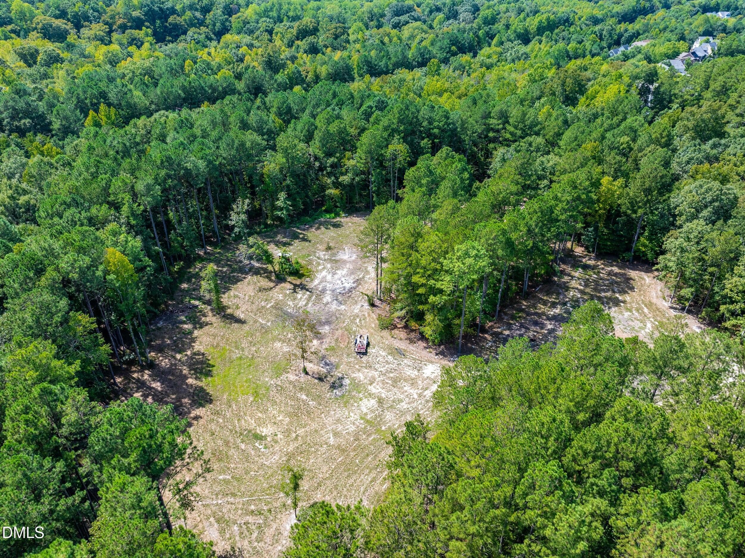 Aerial of additional cleared acreage. - 145 Talicud Trail, Apex, NC 27539