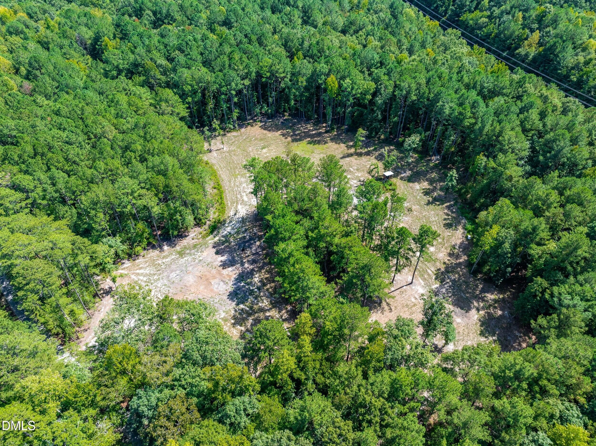 Aerial of additional cleared acreage. - 145 Talicud Trail, Apex, NC 27539