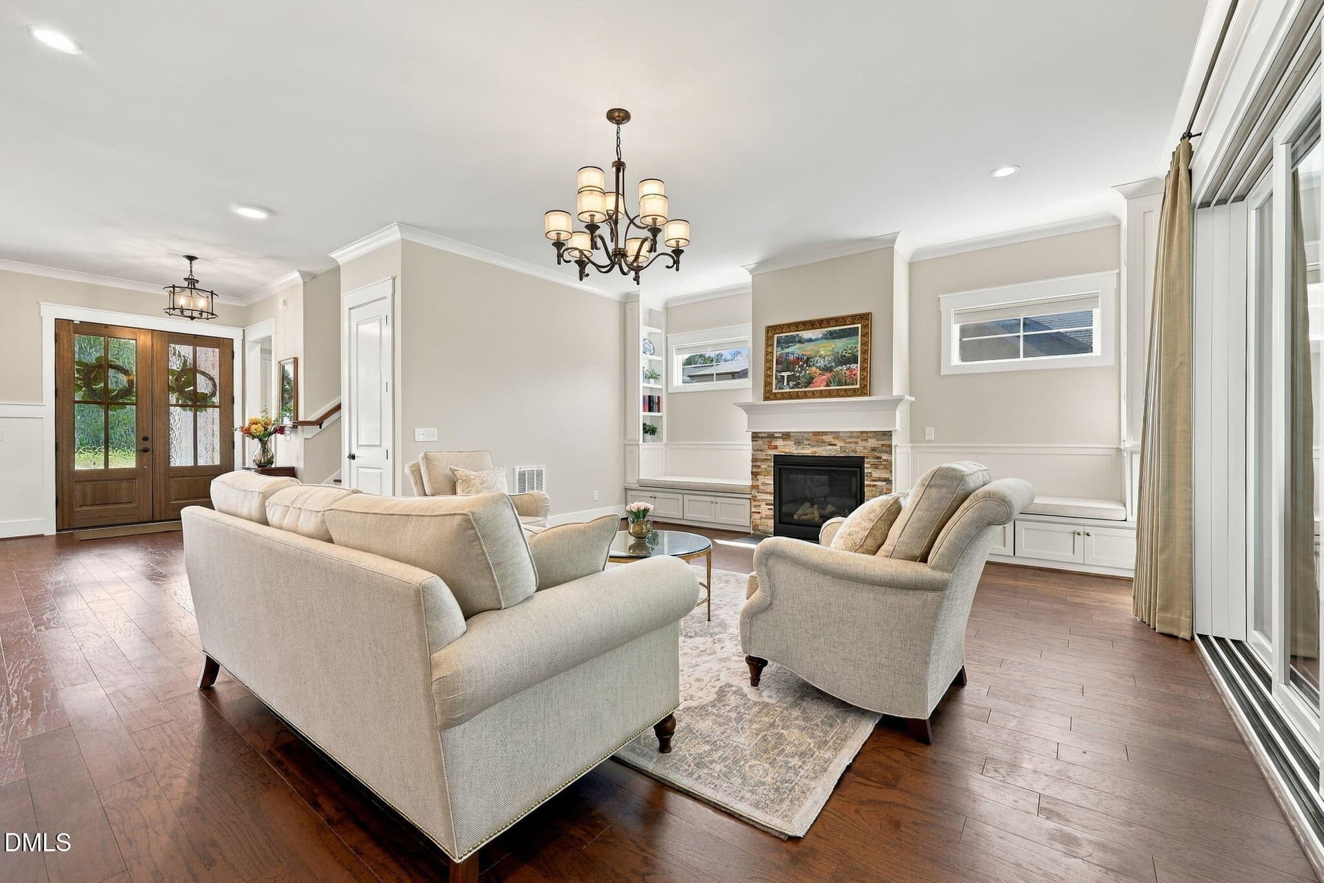 Family Room with fireplace - 1221 Perry Bluff Drive, Wake Forest, NC 27587