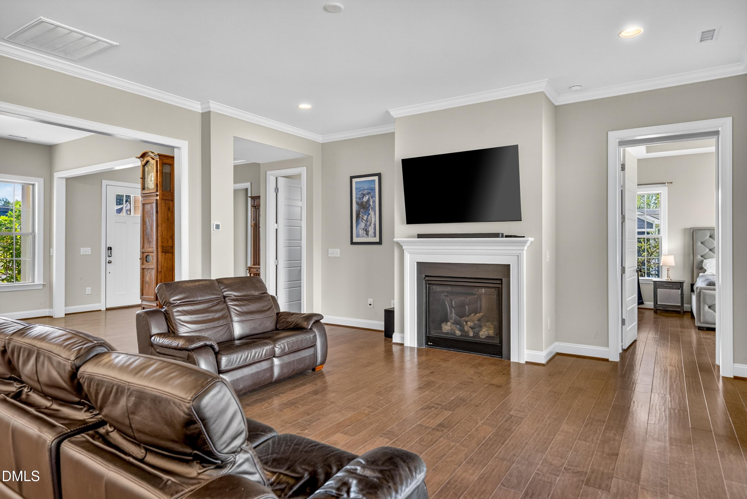 Living room, fireplace angle - 1016 Ashcliff Lane, Durham, NC 27703