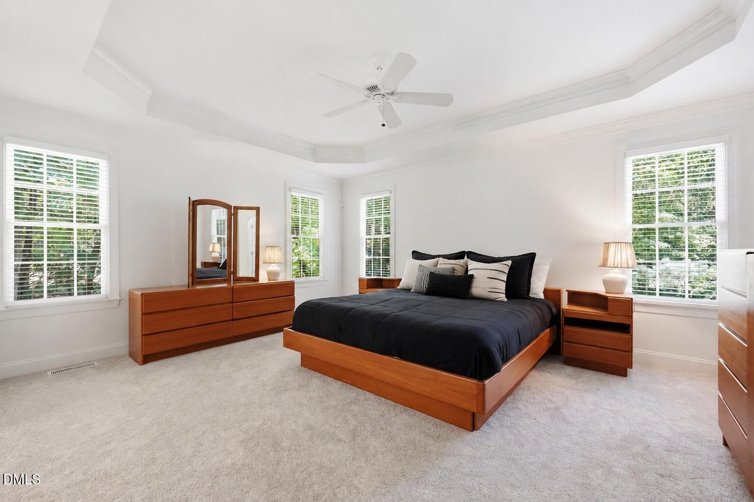 MBR Bed w Throw Pillows Sep 17, 2026, 03 - 1308 Ballyclare Court, Raleigh, NC 27614