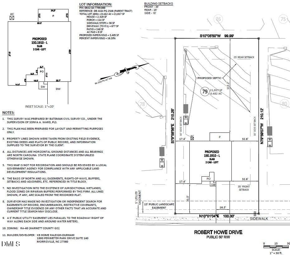 Plot - 402 Robert Howe Drive, Fuquay Varina, NC 27526