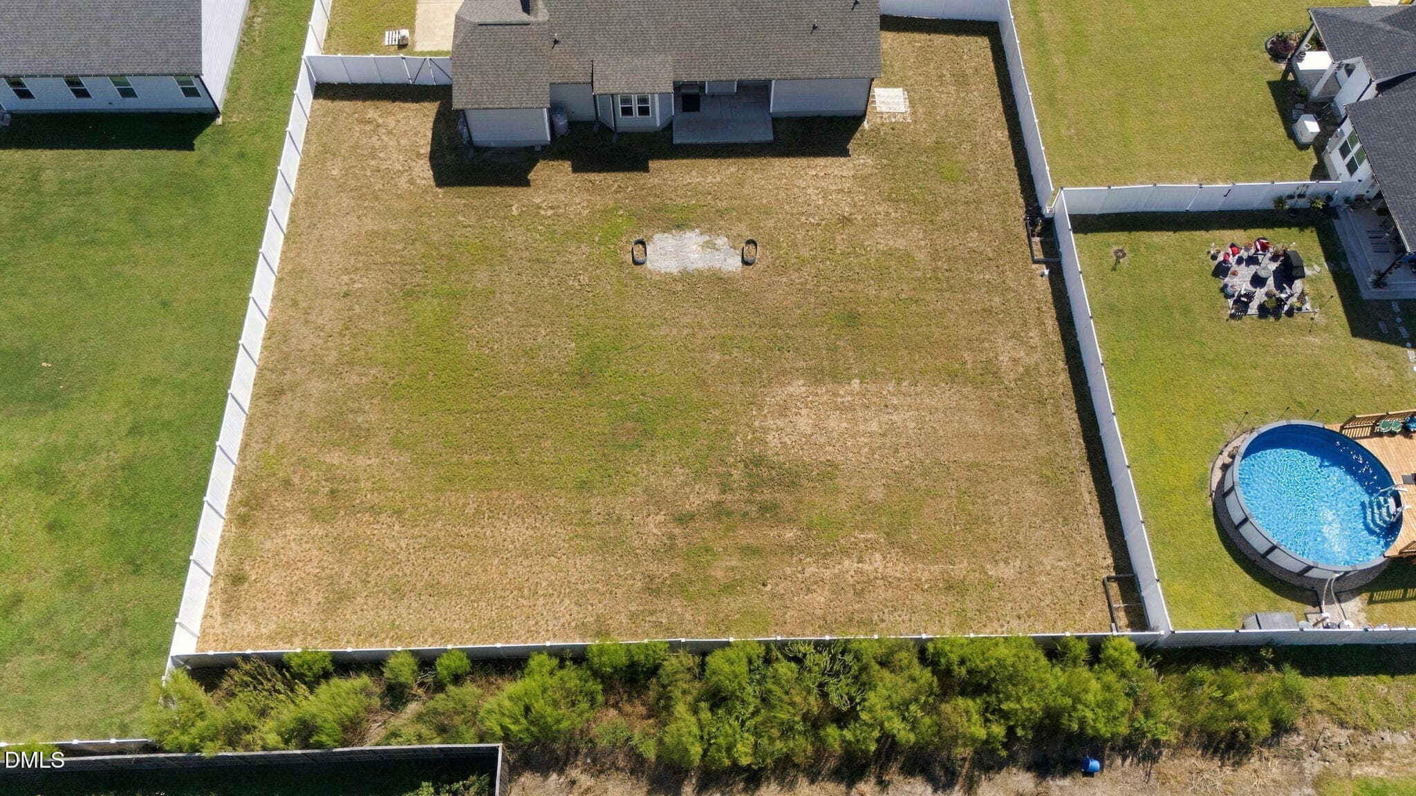 Drone Backyard View - 252 Earnest Way, Kenly, NC 27542, Kenly