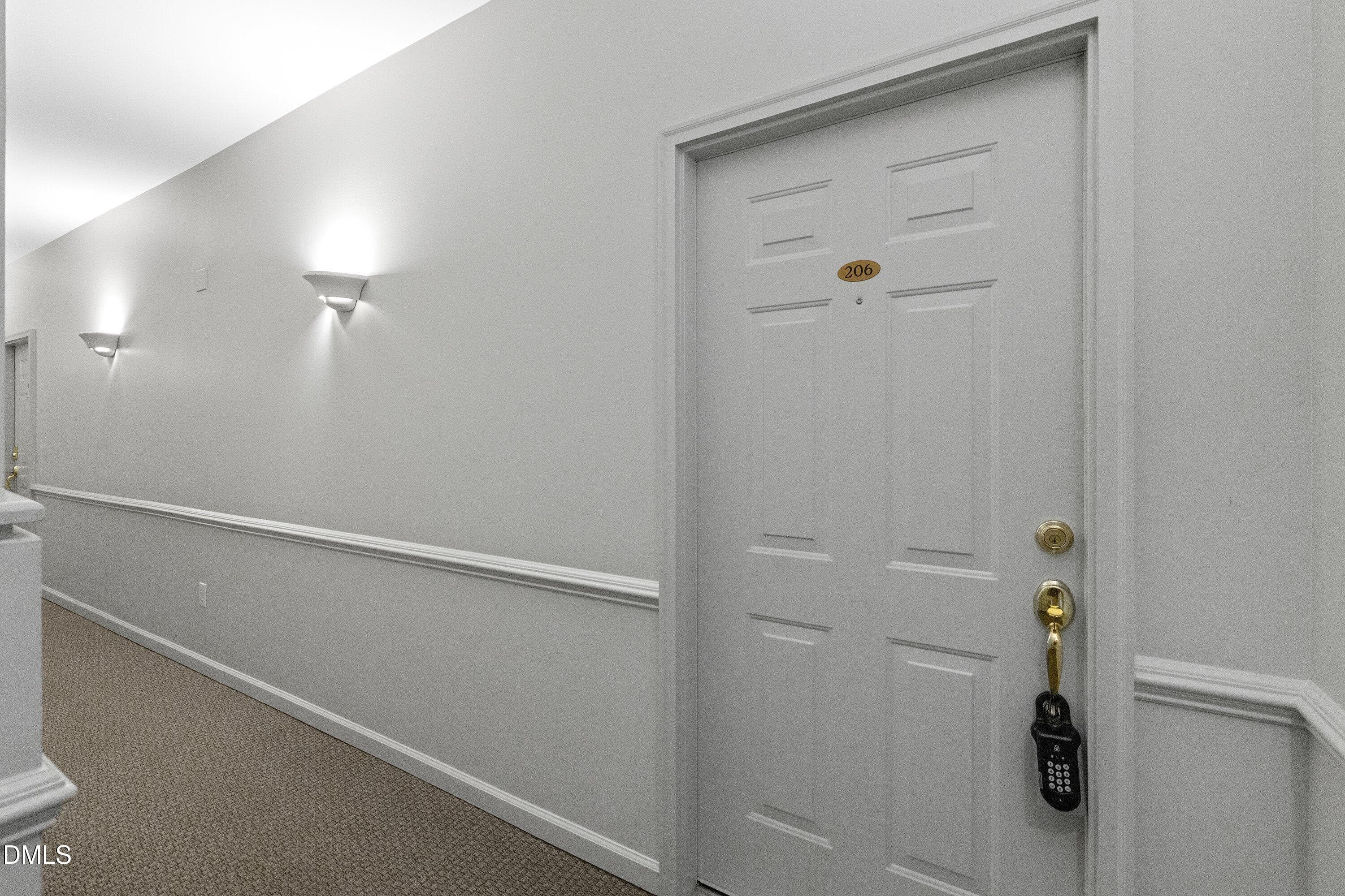 Condo Door - 800 Moratuck Drive 206, Raleigh, NC 27604
