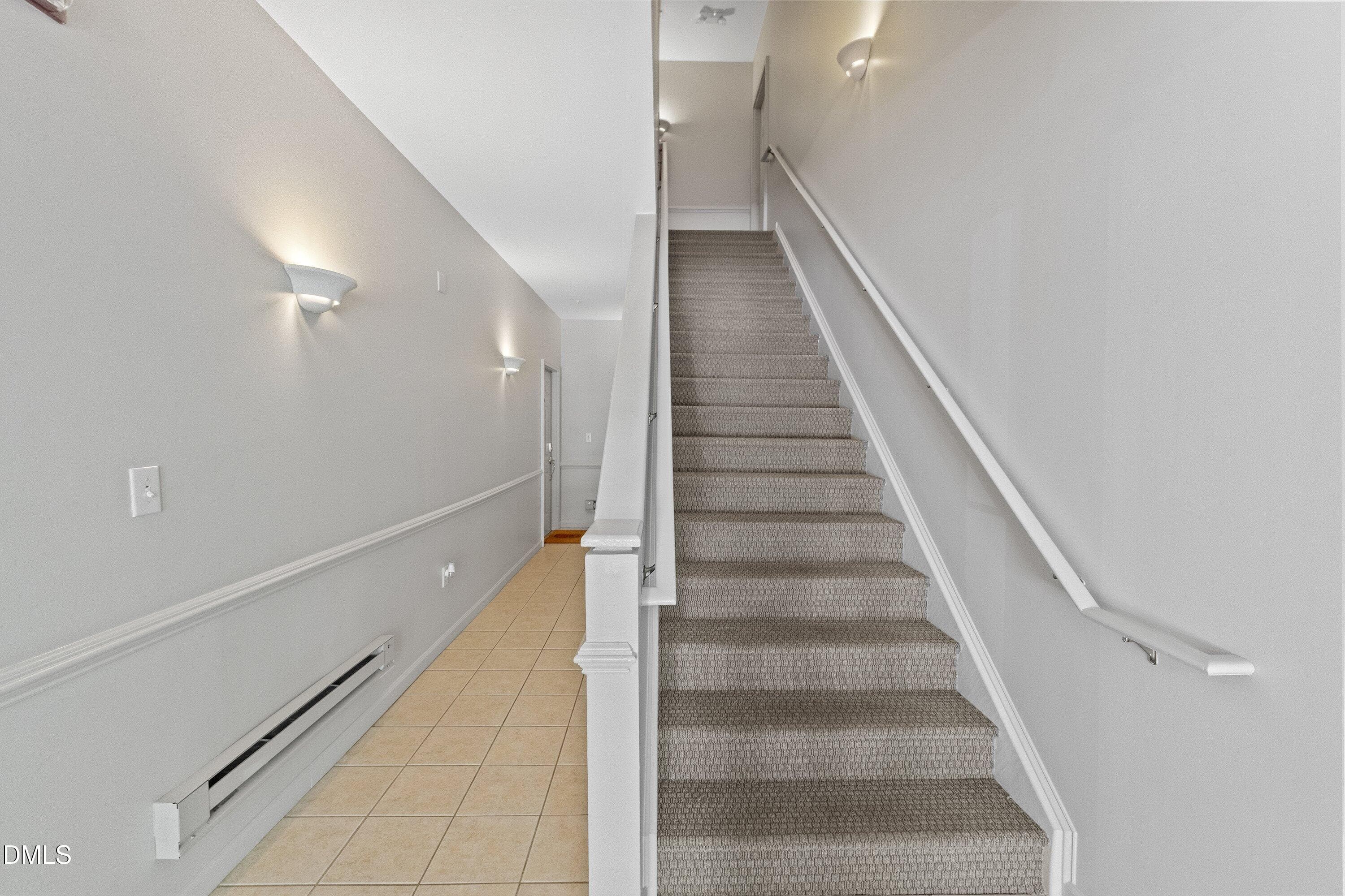Stairs from Main Entrance - 800 Moratuck Drive 206, Raleigh, NC 27604
