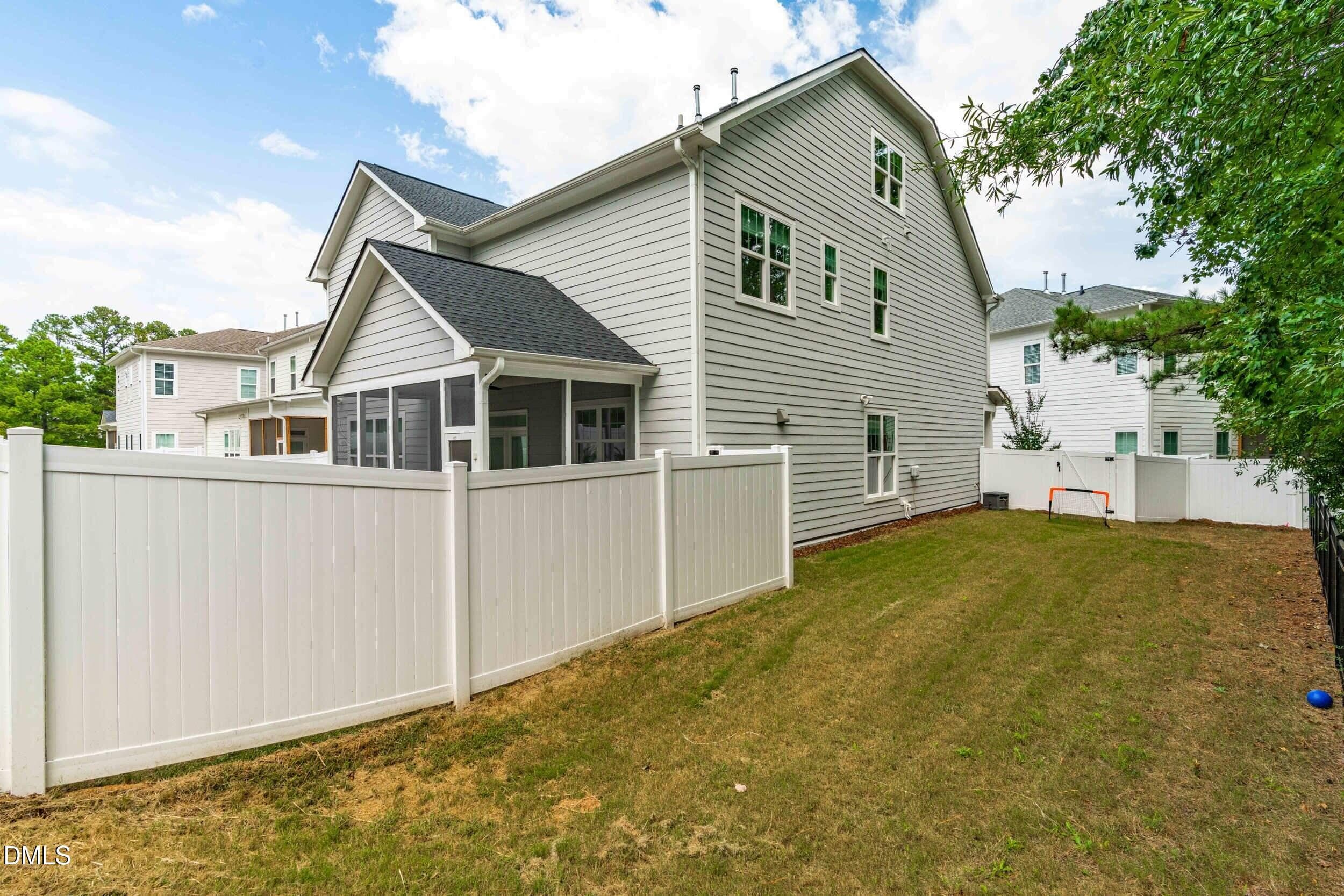 Side Yard - Fenced In - 529 Kings Lake Way, Durham, NC 27703