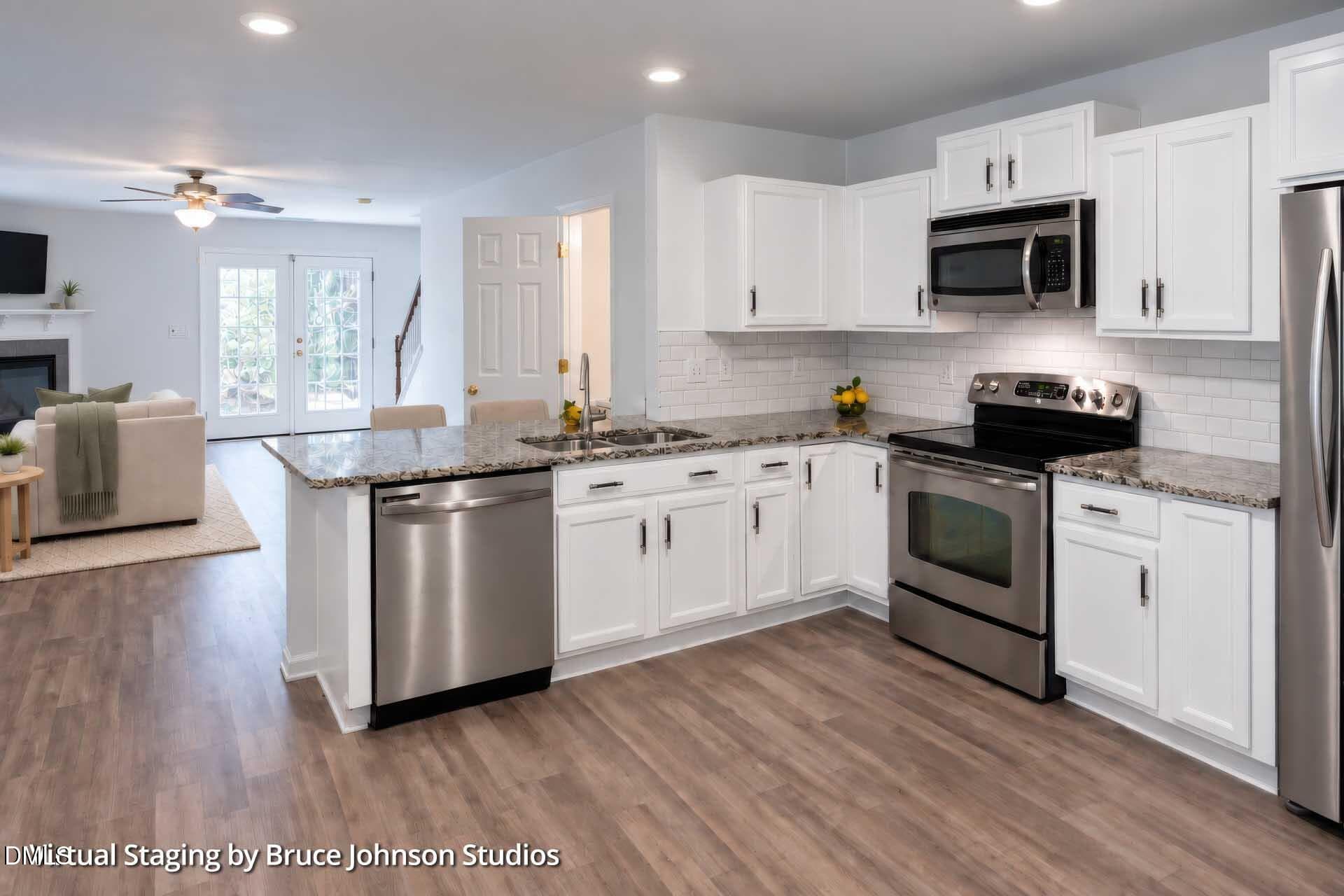 Kitchen virtally staged - 2641 Vega Court, Raleigh, NC 27614