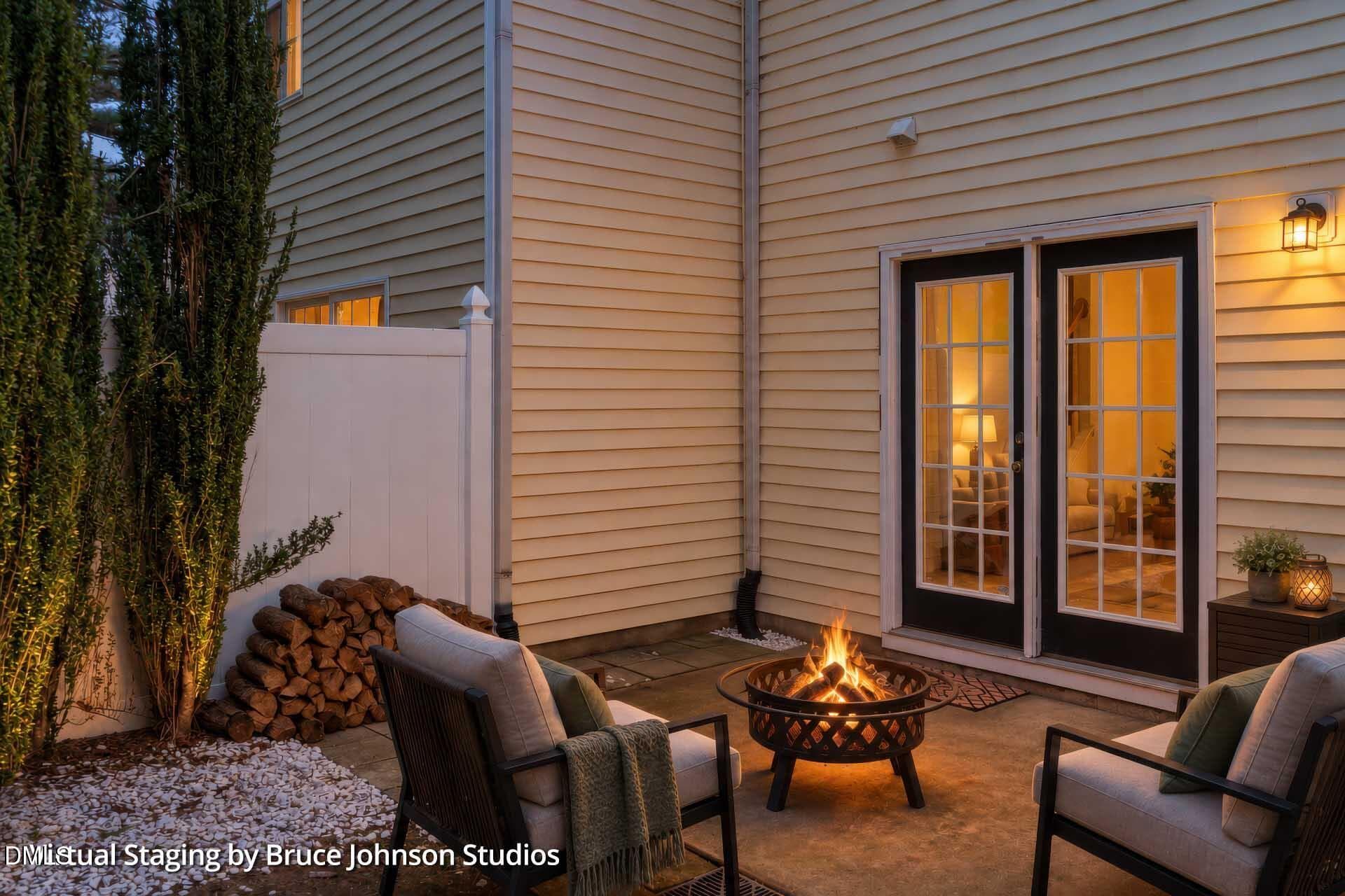 patio virtually staged - 2641 Vega Court, Raleigh, NC 27614