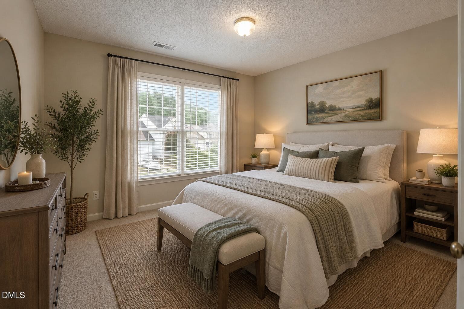 Guest Bedroom 1 (Staged) - 4720 Alderbrook Lane, Durham, NC 27713