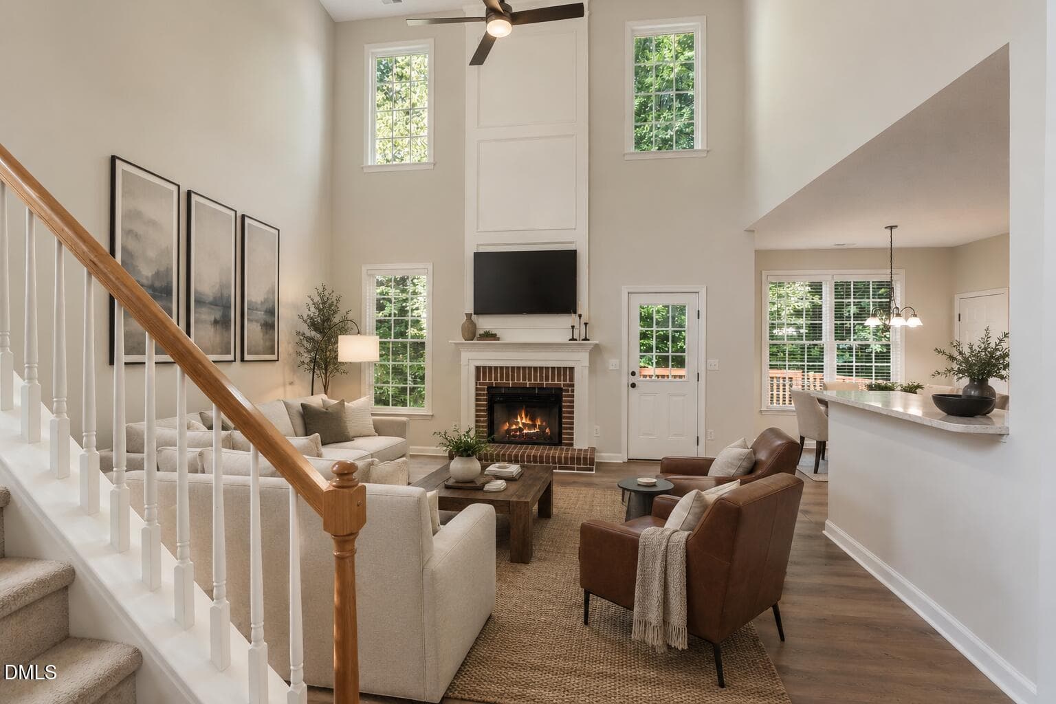 Living Room (Staged) - 4720 Alderbrook Lane, Durham, NC 27713