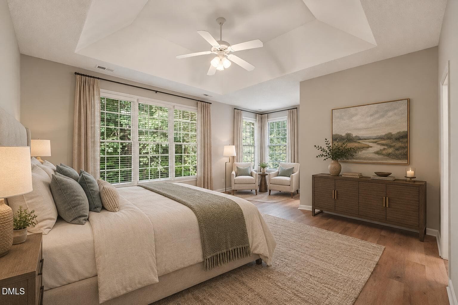 Master Bedroom (Staged) - 4720 Alderbrook Lane, Durham, NC 27713