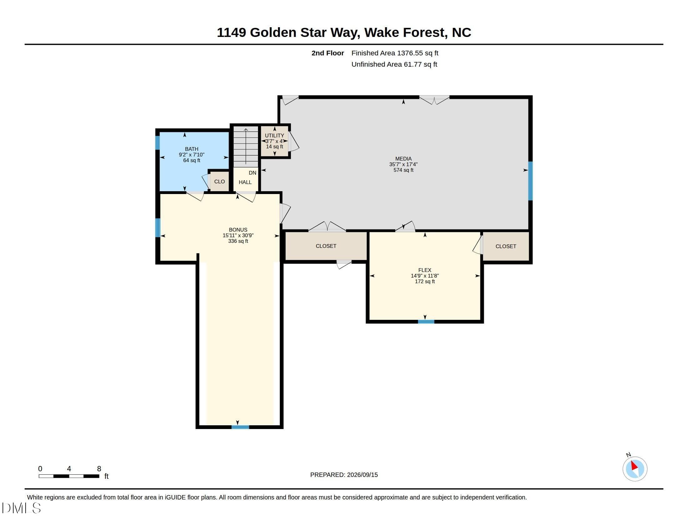 2nd floor - 1149 Golden Star Way, Wake Forest, NC 27587