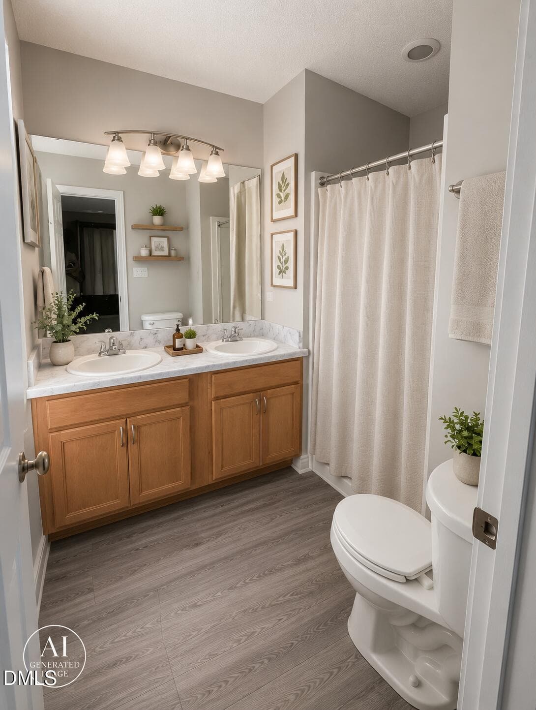 Bathroom - Virtually Staged - 6428 Saybrooke Drive, Raleigh, NC 27604
