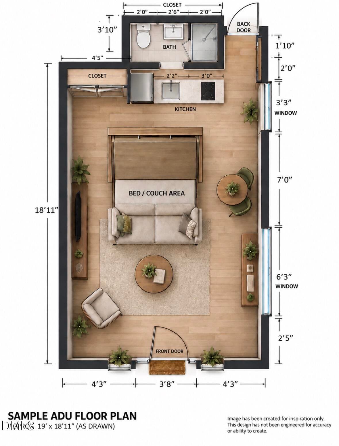 Garage conversion option - AI generated - 2120 Millbank Street, Raleigh, NC 27610