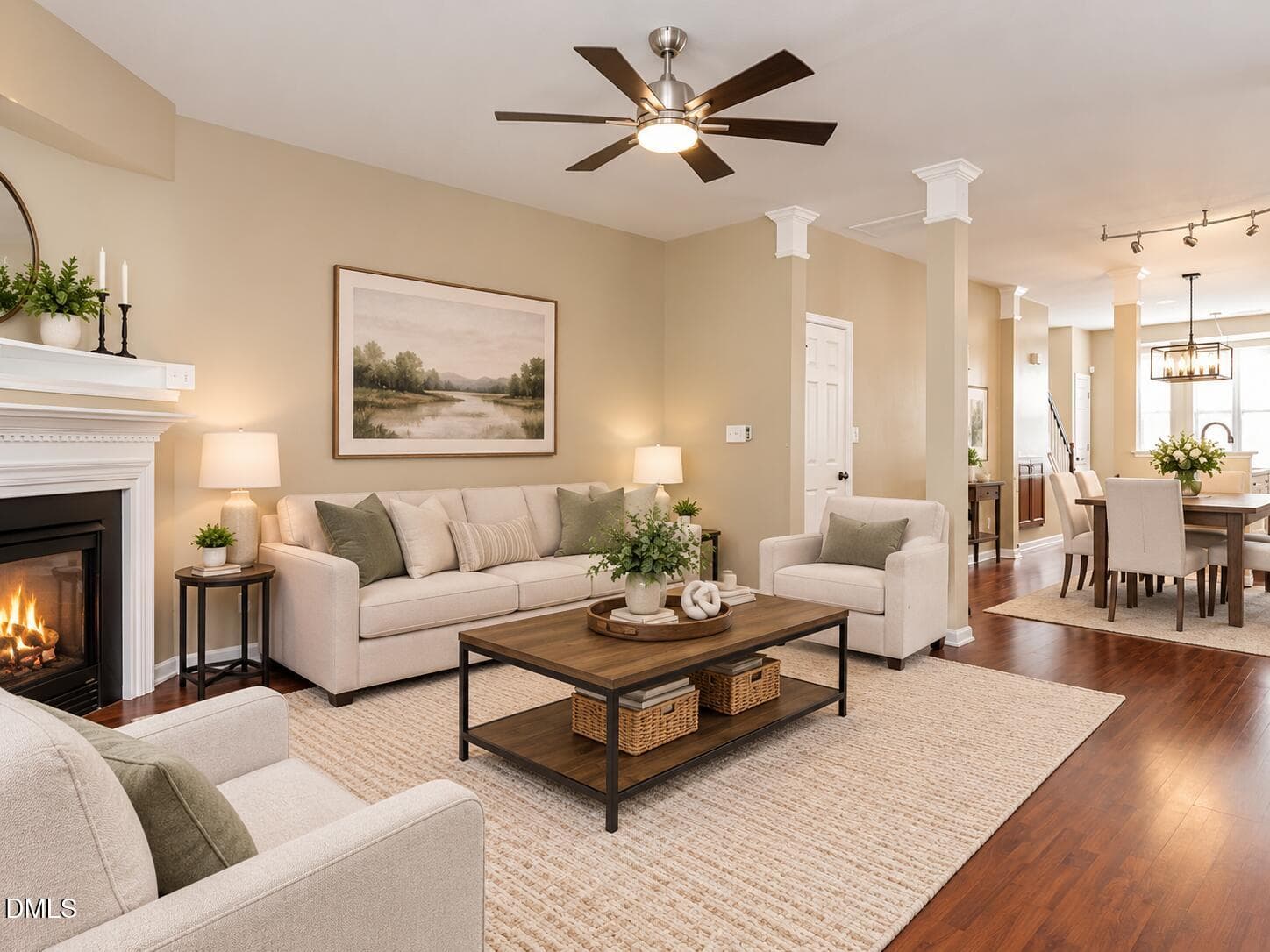 Virtually staged family room - 8450 Central Drive, Raleigh, NC 27613