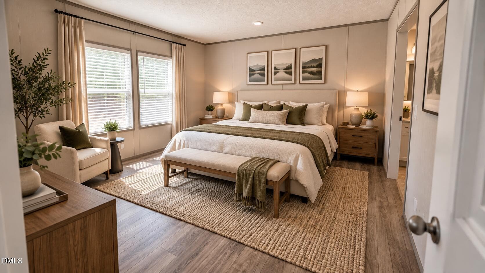 Primary Bedroom Staged - 1814 J P Road, Whitakers, NC 27891