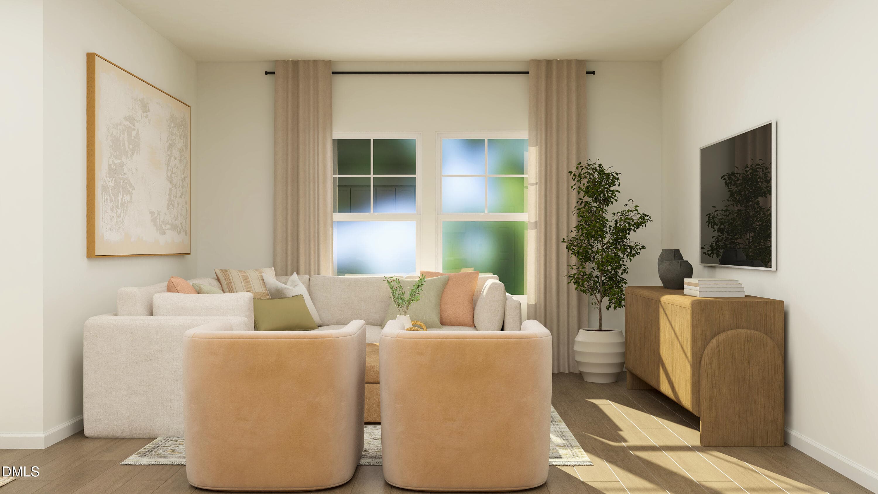 Living - Rendering Only - 49 Majestic Creek Court, Angier, NC 27501