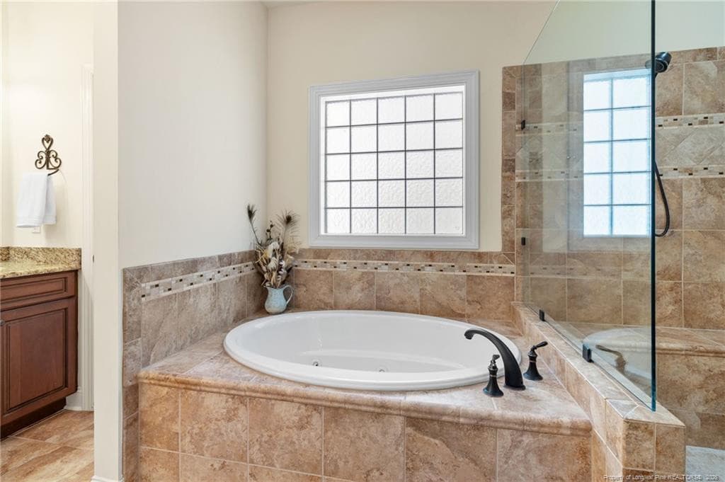 Primary Bathroom - 417 Foxwood Drive, Hope Mills, NC 28348