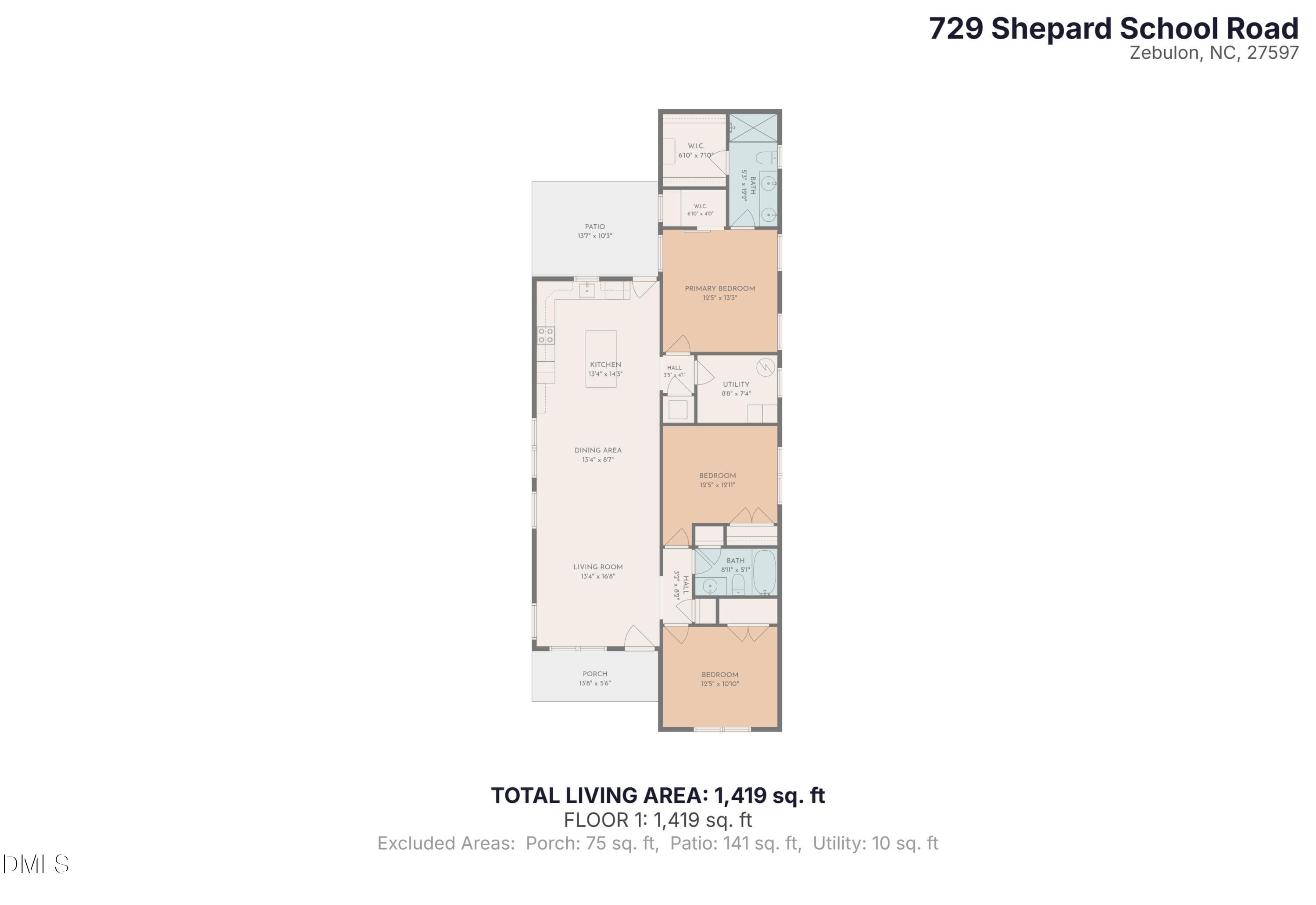 Professional Measurements - 729 Shepard - 729 Shepard School Road, Zebulon, NC 27597