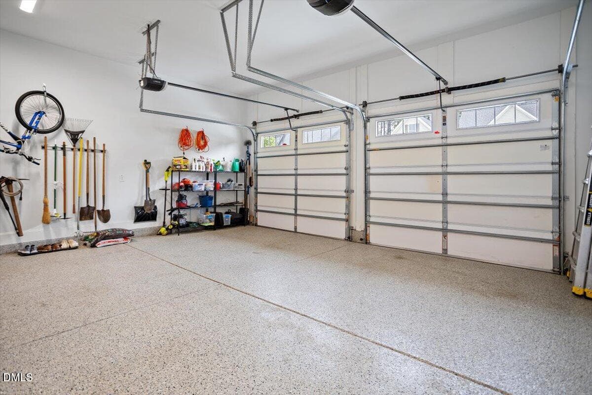 Garage with Epoxy Flooring - 811 Laurelwood Drive, Durham, NC 27705, Durham