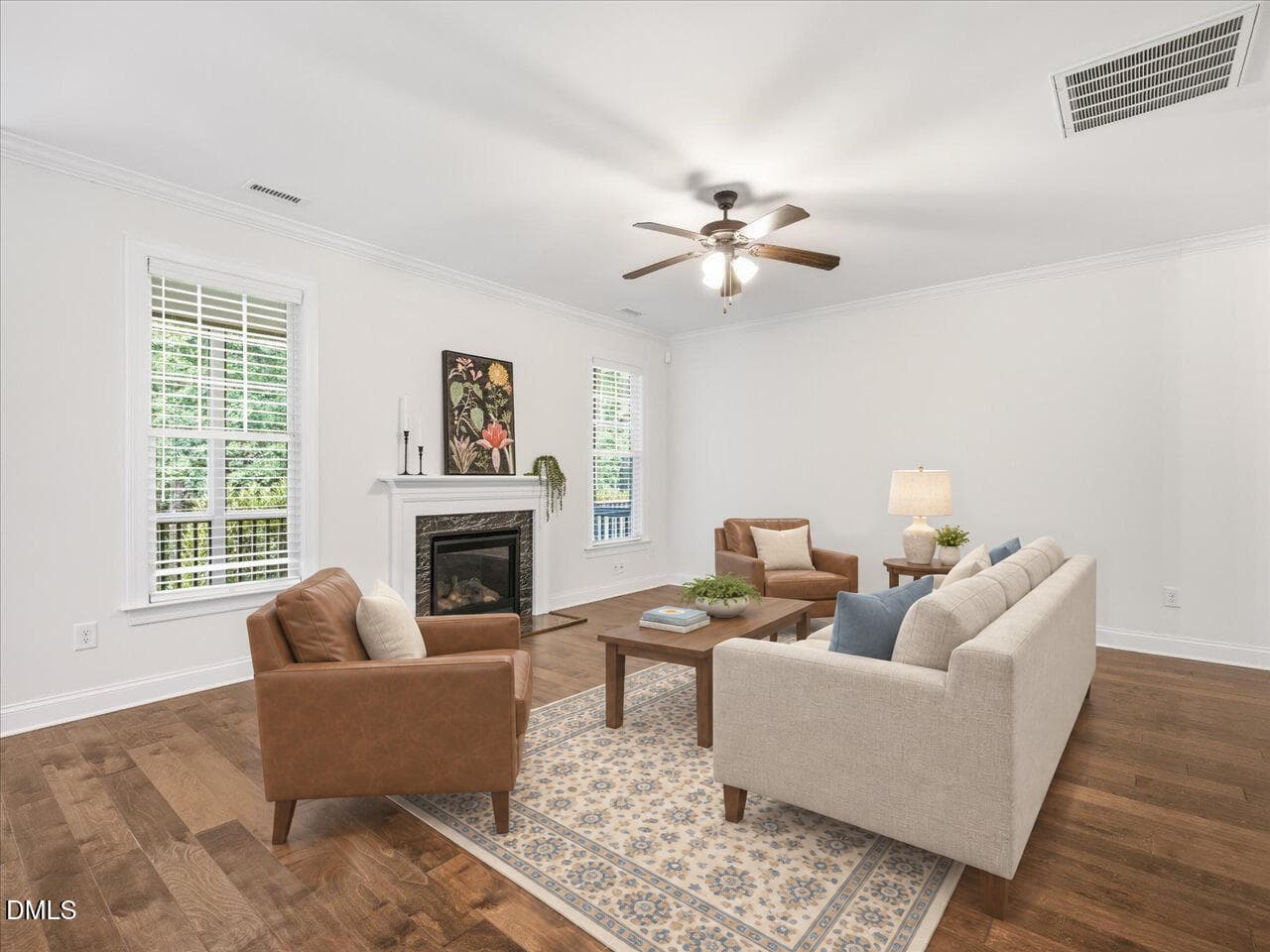 014-Living Room-STAGED - 53 Spring Hollow Court, Pittsboro, NC 27312