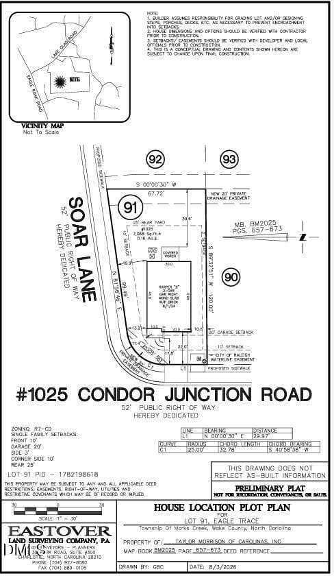 Plot Plan - 1025 Condor Junction Road, Wendell, NC 27591