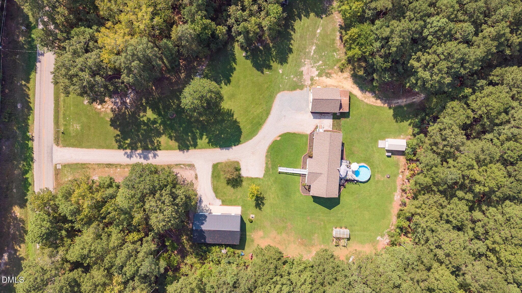 Aerial View - 705 Thanksgiving Fire Road, Selma, NC 27576