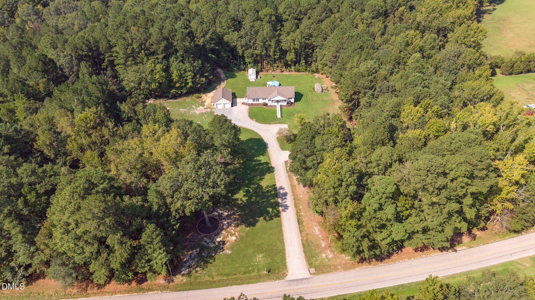 Aerial View - 705 Thanksgiving Fire Road, Selma, NC 27576