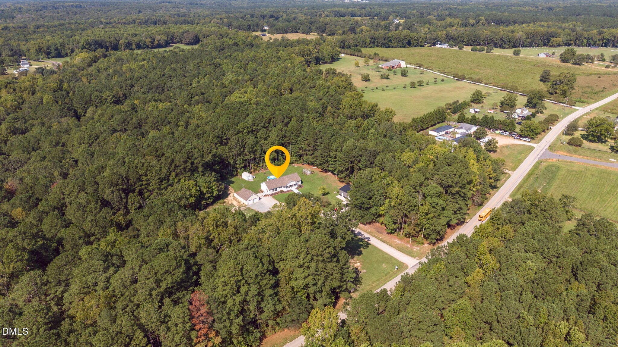 Aerial View - 705 Thanksgiving Fire Road, Selma, NC 27576