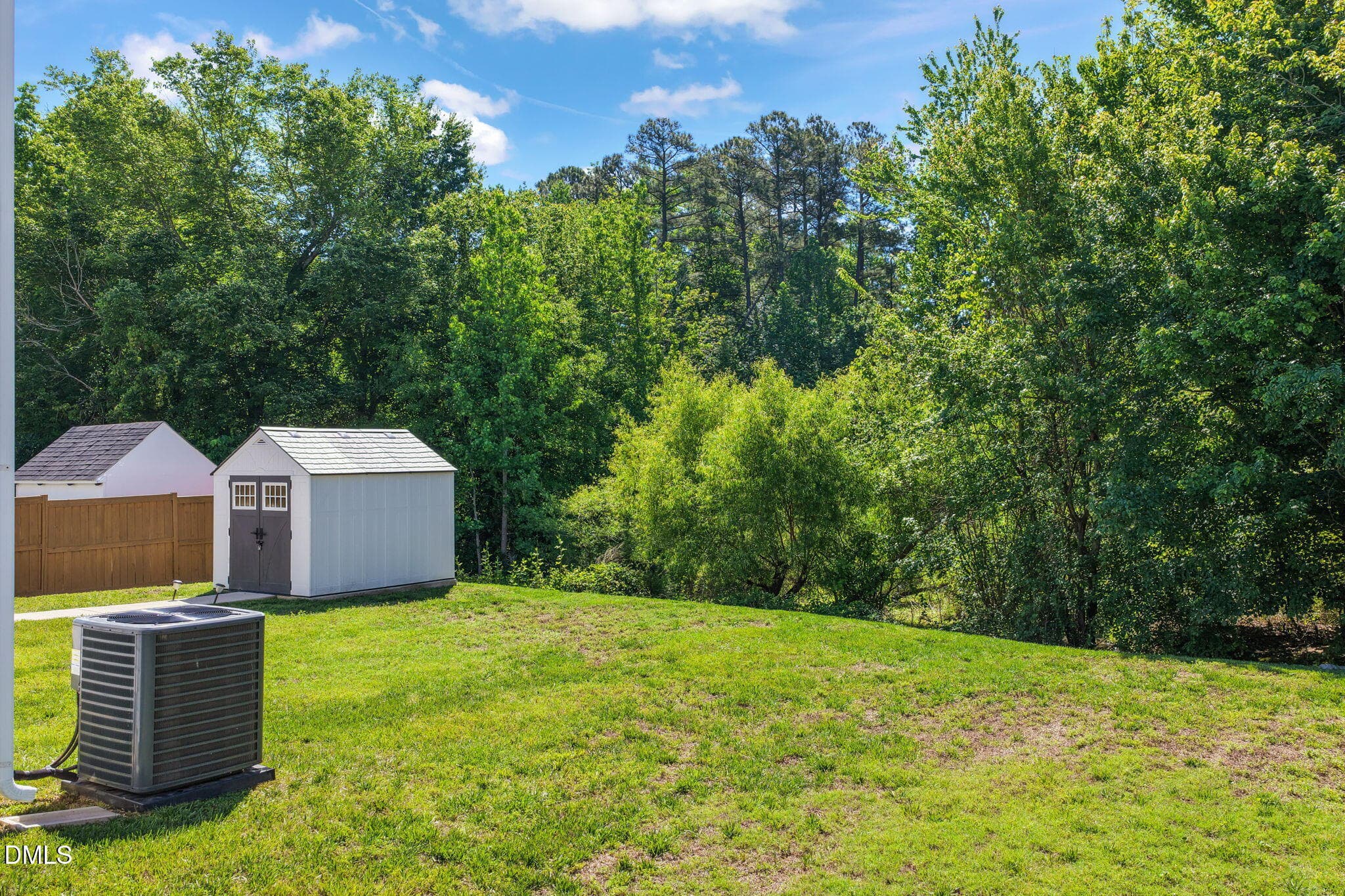 Back of home with shed - 7504 Brighton Village Drive, Raleigh, NC 27616