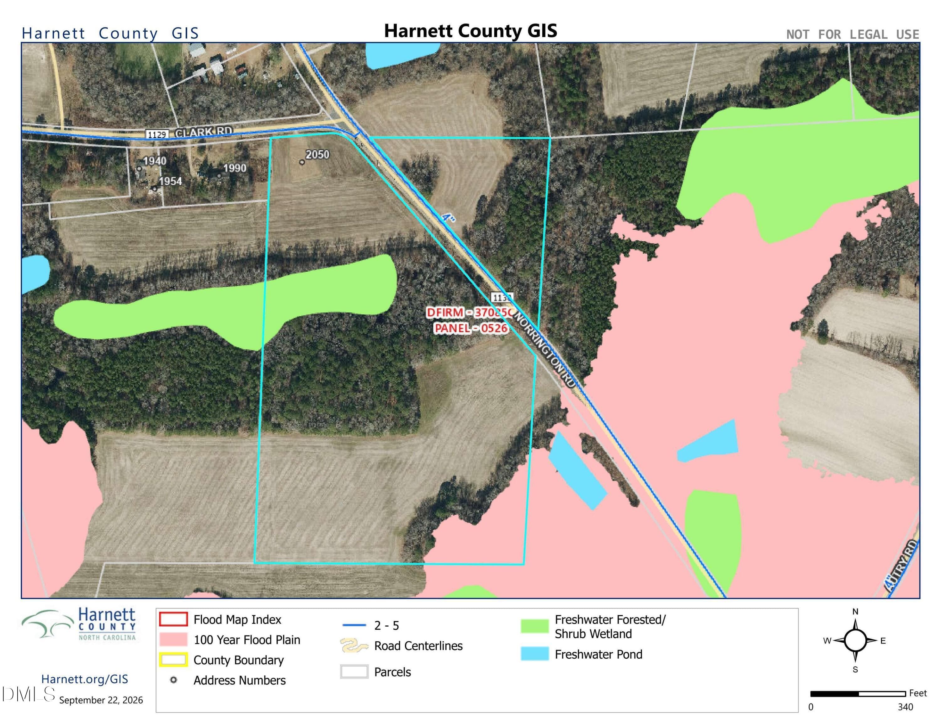 Flood, wetland, water - 2050 Clark Road, Lillington, NC 27546