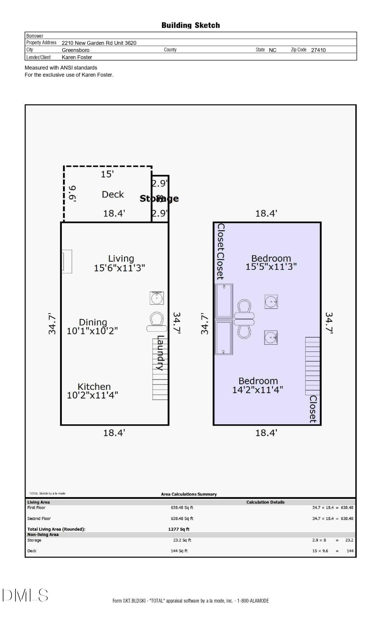 Floor Plan - 2210 New Garden Road 3620, Greensboro, NC 27410
