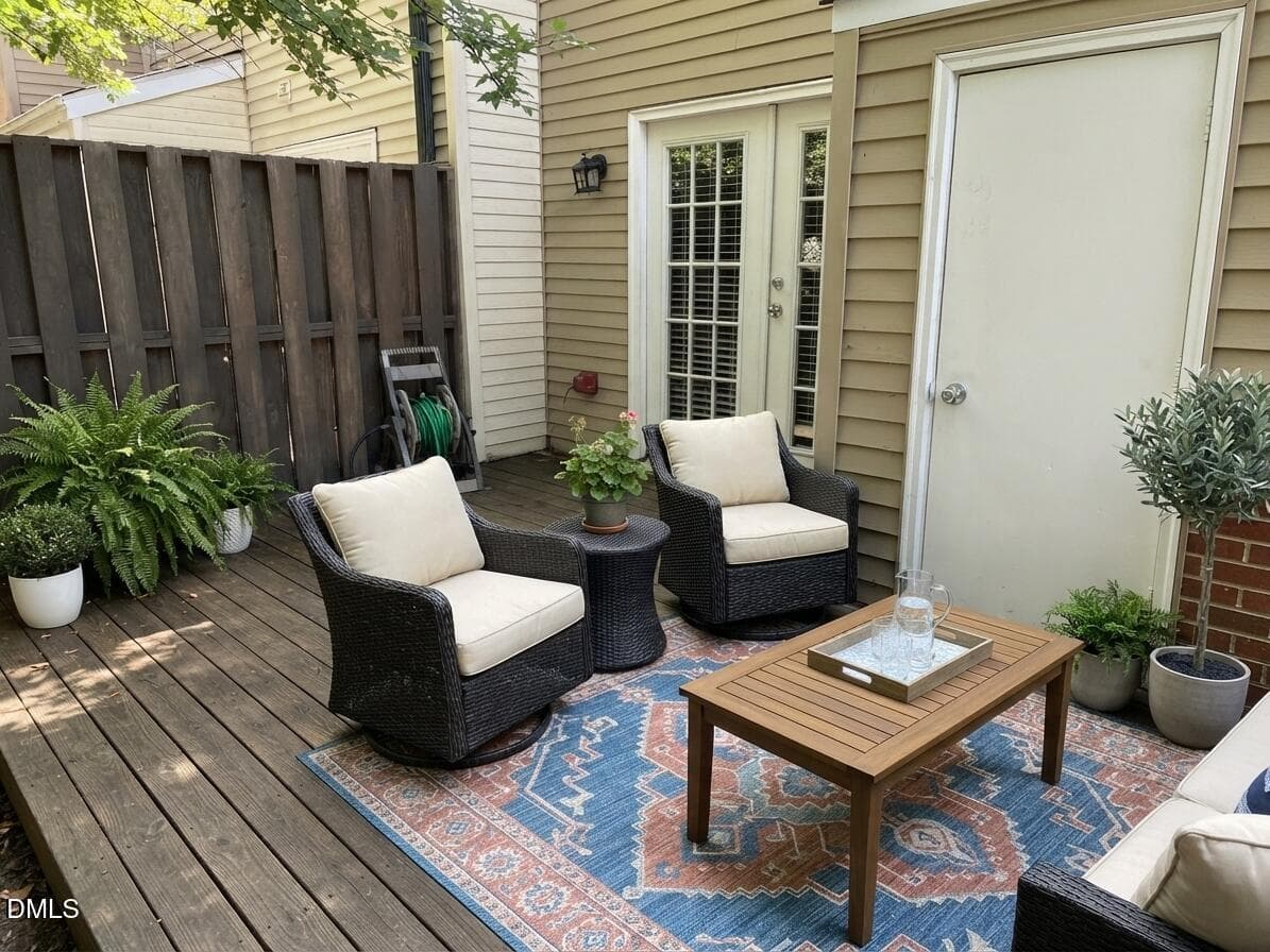 Staged deck - 7766 Sandra Lane, Raleigh, NC 27615