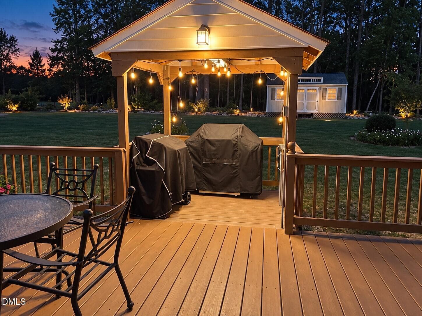 Dusk lighting deck - 3824 Watermark Drive, Franklinton, NC 27525, Franklinton