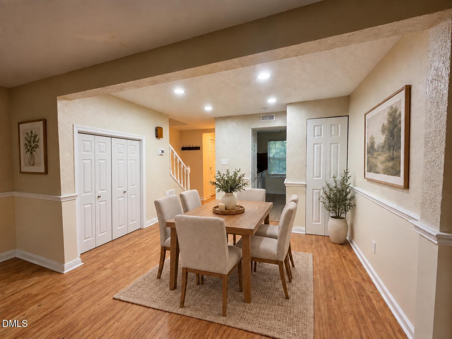 Dining area with folding door - 7766 Sandra Lane, Raleigh, NC 27615