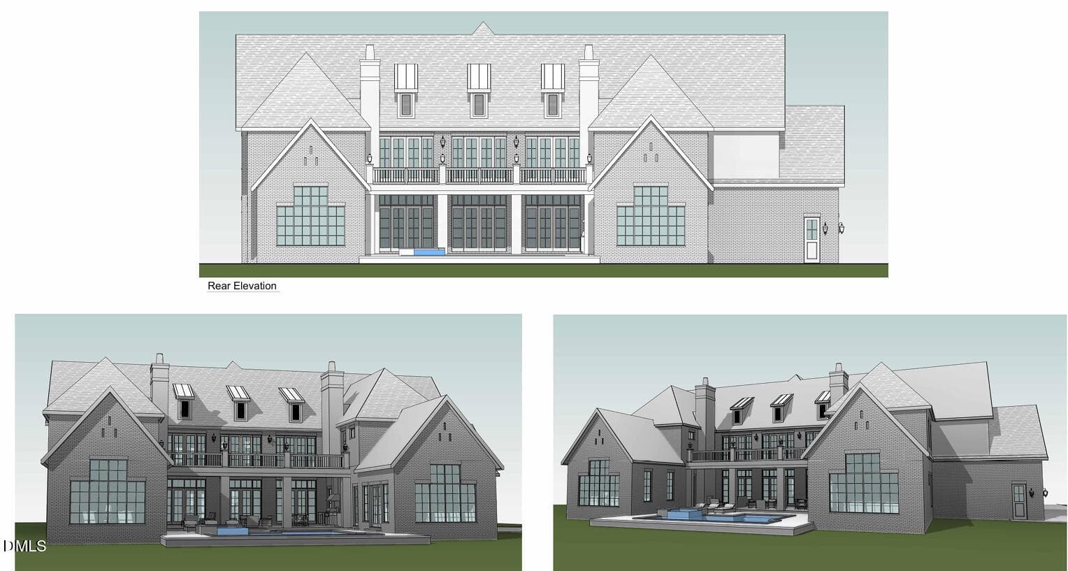 Rear elevations - 343 Rainforest Place, Apex, NC 27523