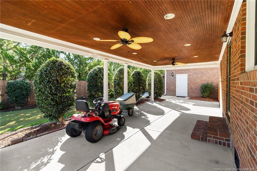Covered side patio - 1714 Joncee Drive, Eastover, NC 28312