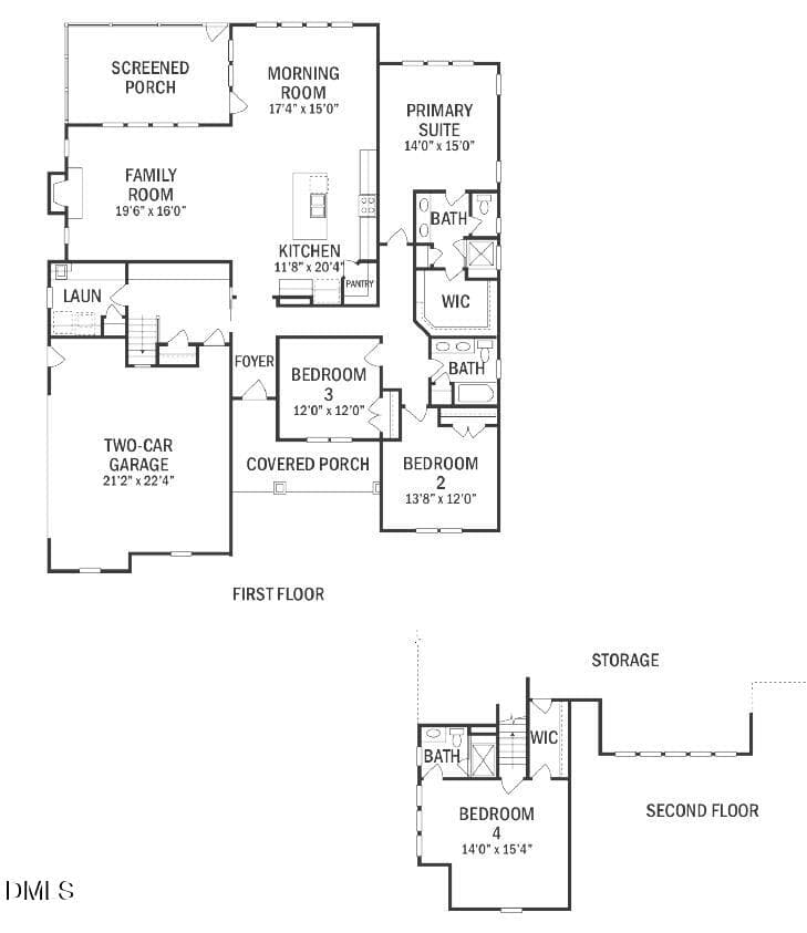 Lot 1A Floor Plan - 3710 Noah Mill Trace, Franklinton, NC 27525, Franklinton