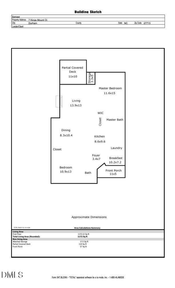 Floor Plan - 7 Kingsmount Dr - 7 Kings Mount Court, Durham, NC 27713