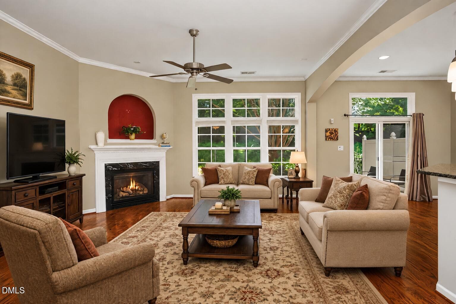 Living Room Staged - 13304 Ashford Park Drive, Raleigh, NC 27613