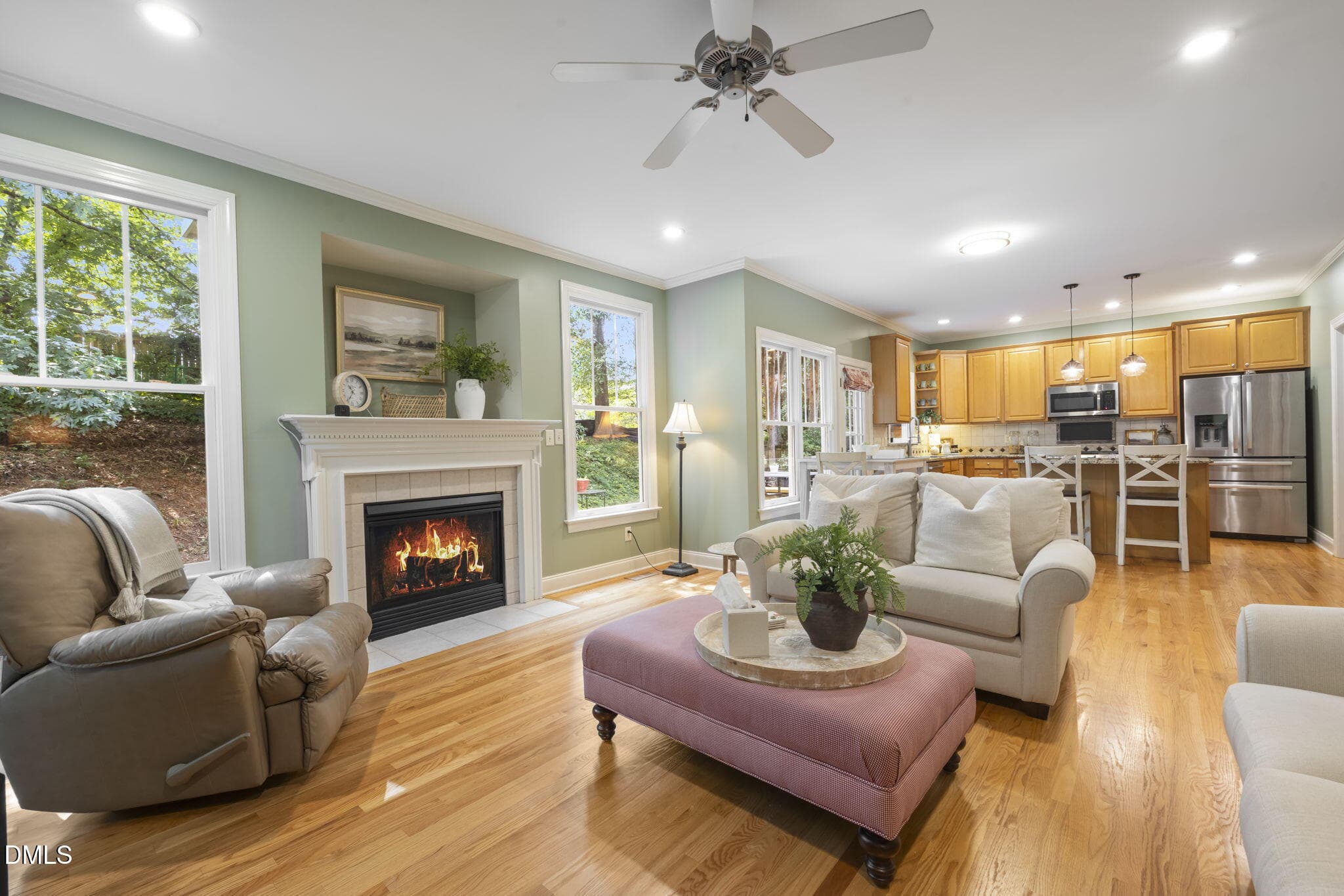 Gas fireplace - 109 Menteith Court, Apex, NC 27502