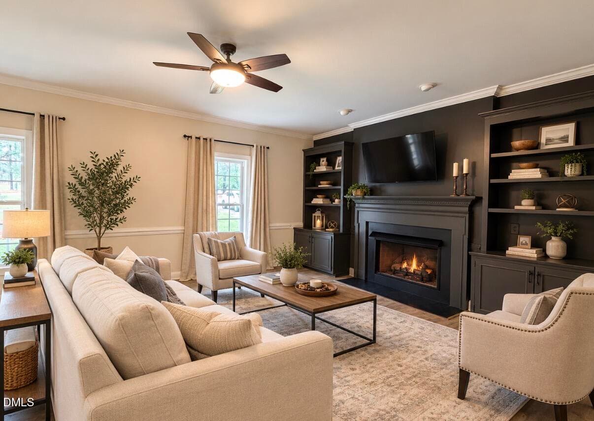 1702timberlanelivingroomfurnished2 - 1702 Timberlane Drive, Nashville, NC 27856