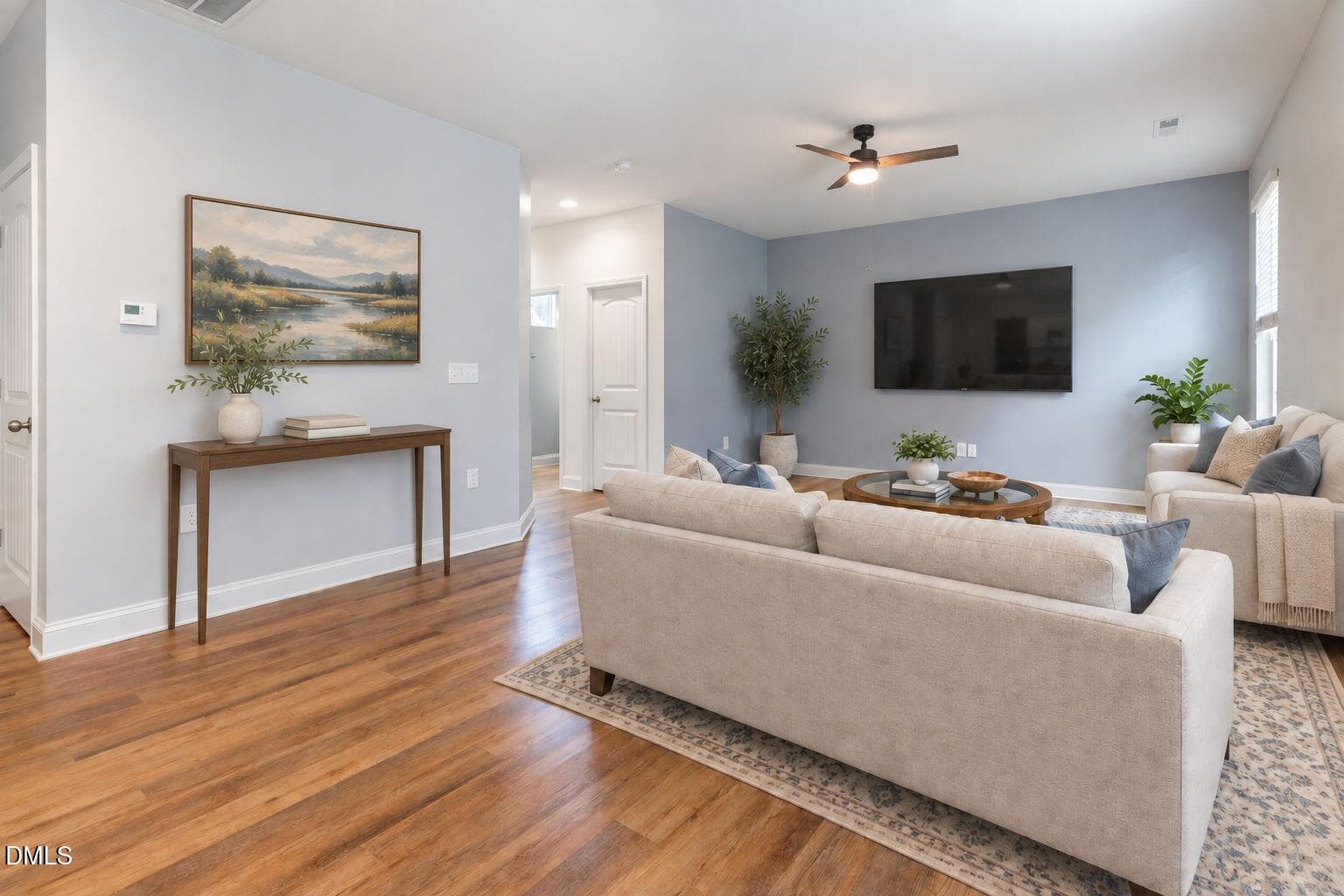 8-web-or-mls-627 staged living room - 627 Heartpine Drive 42, Mebane, NC 27302