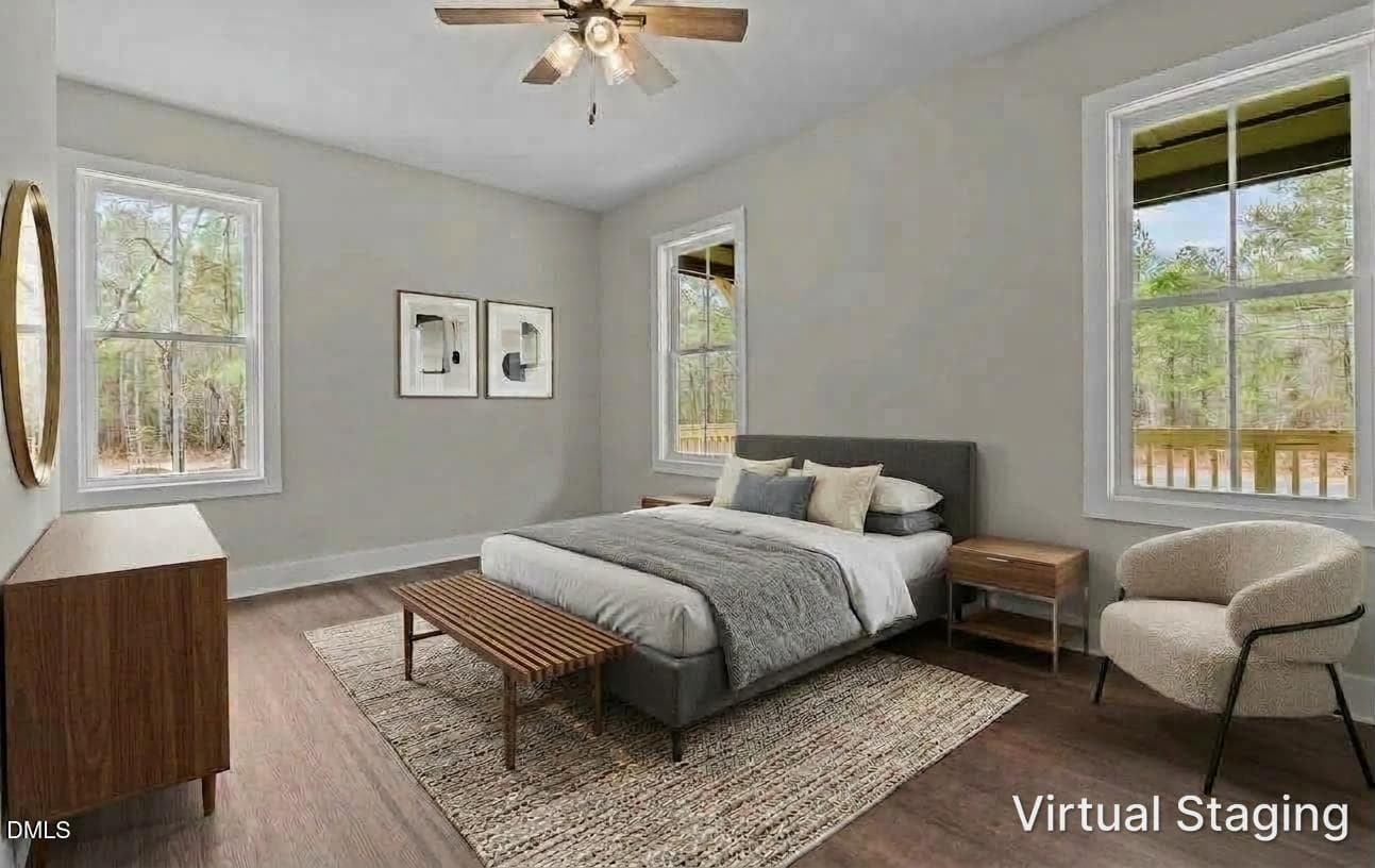 Primary Bedroom virtual staging - 151 Creek Bend Drive, Vass, NC 28394