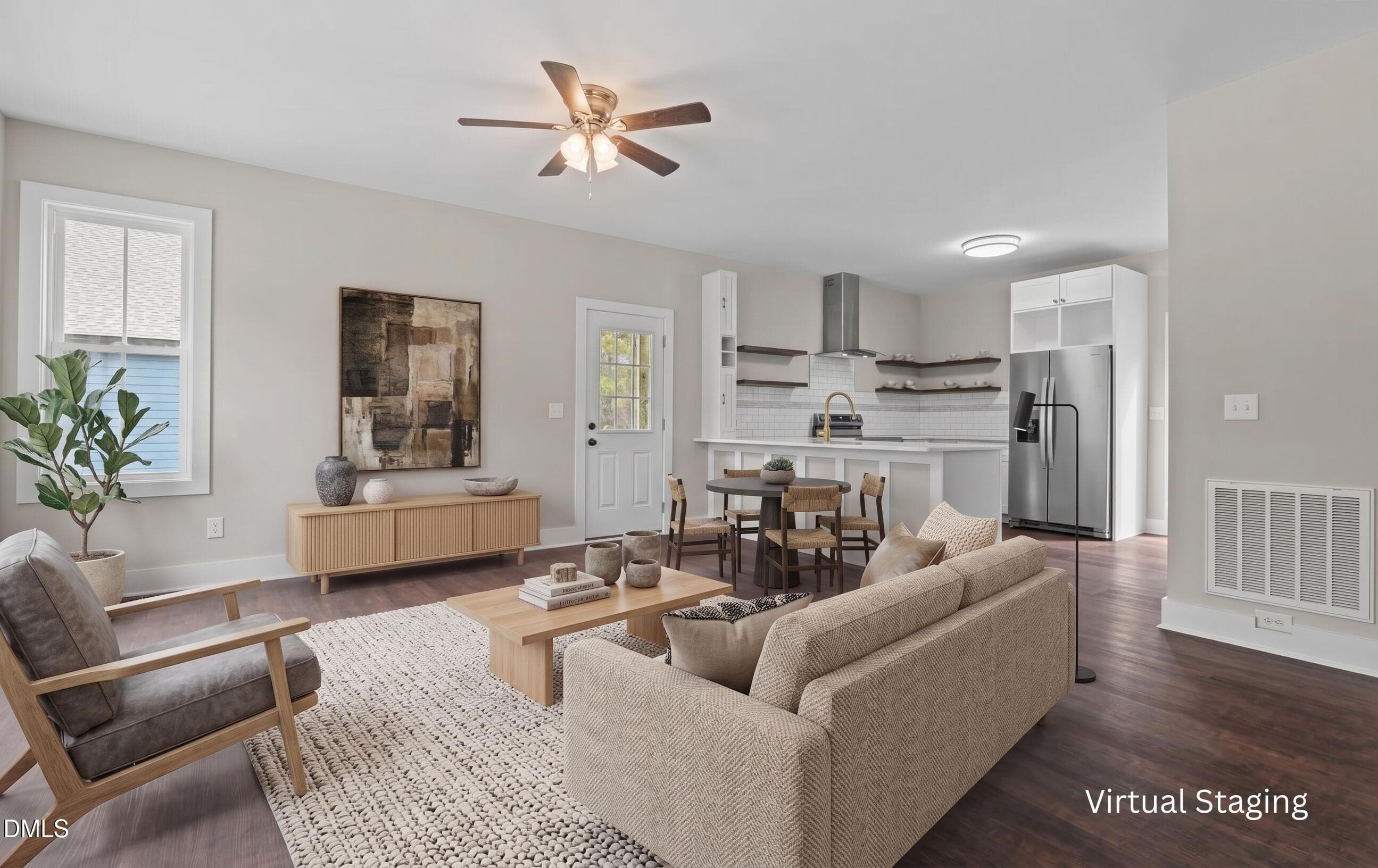 Entry View of Home virtual staging - 151 Creek Bend Drive, Vass, NC 28394