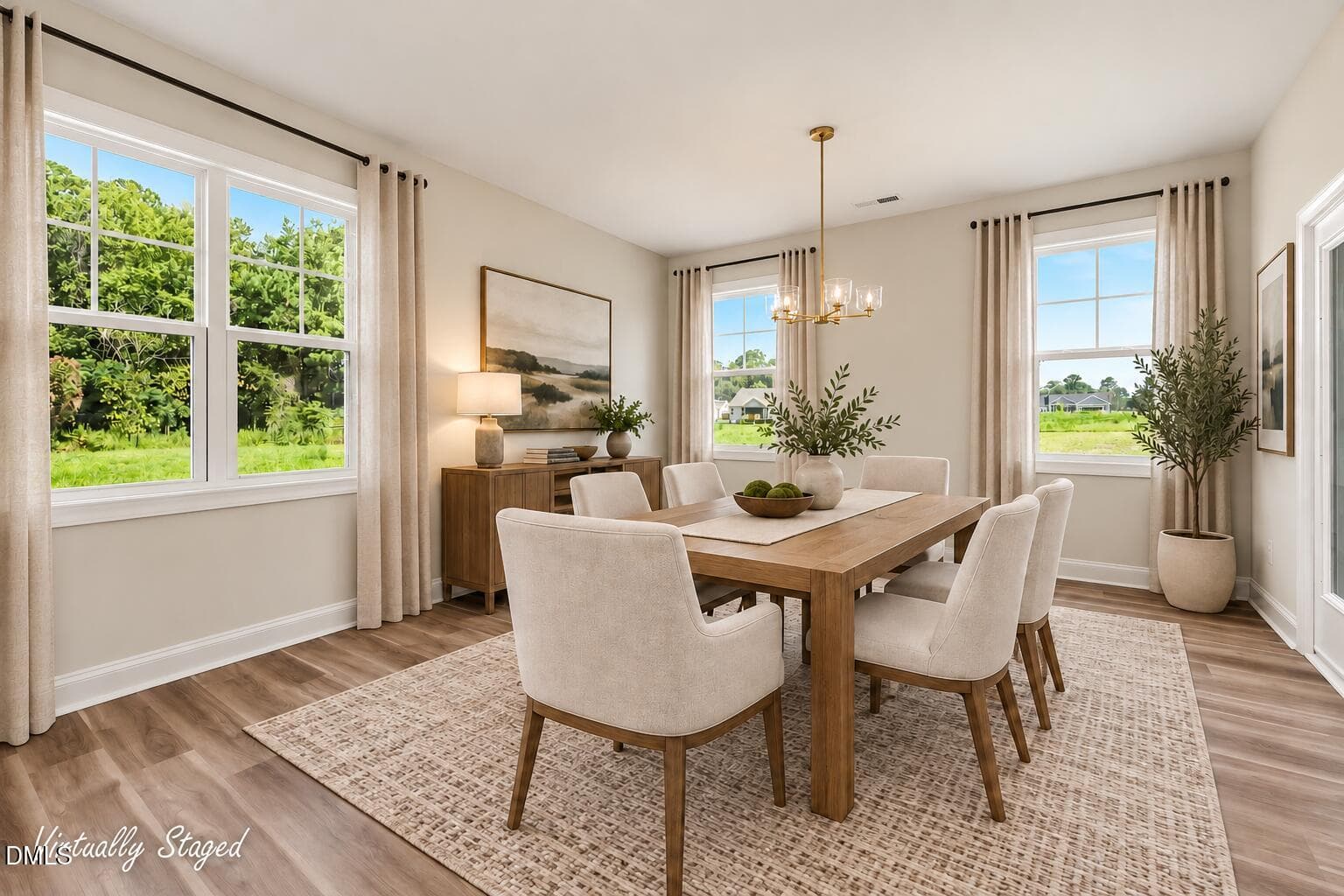 Virtually Staged Dining area 14 Kizzy - 14 Kizzy Drive (lot 9), Selma, NC 27576
