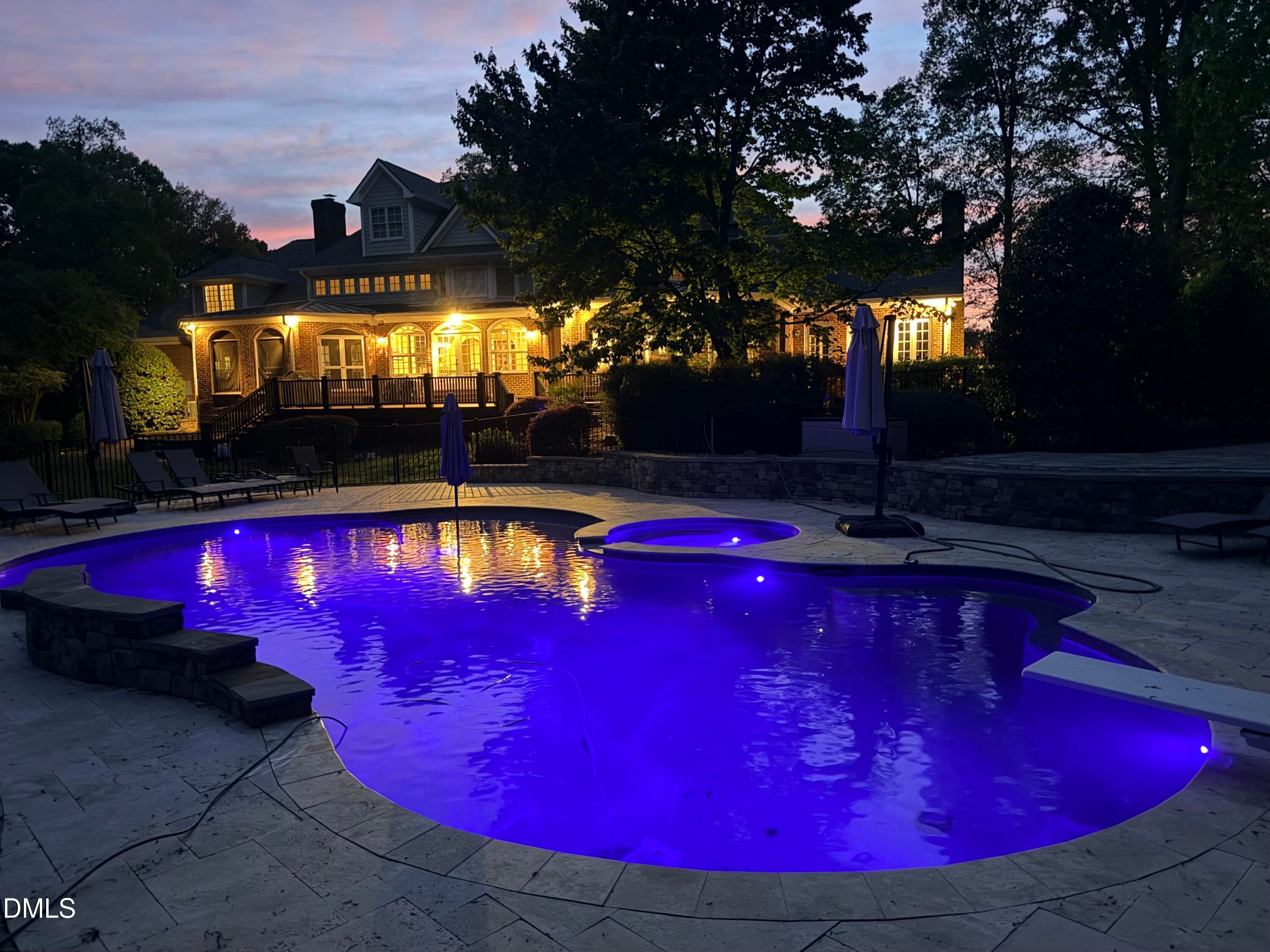 Backyard at Twilight - 101 Quarry Place, Chapel Hill, NC 27517, Chapel Hill